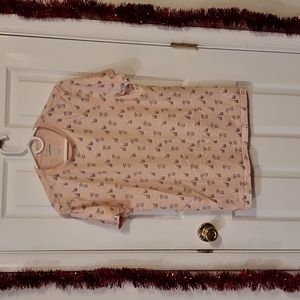 Goodfellow pink holiday tropical drink t-shirt medium